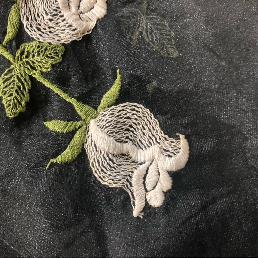 Vintage 70s Lillie Rubin Embroidered Tulle High Rise Formal Maxi Skirt - Picture 14 of 16